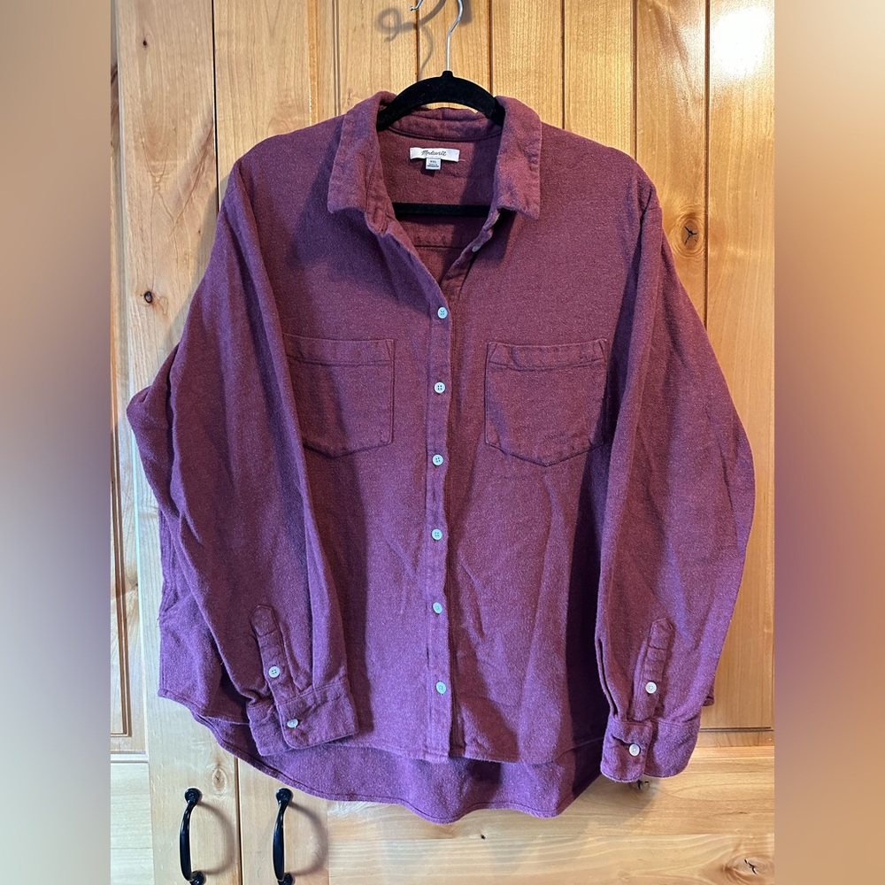 Madewell Button-Down Shirt in Plum